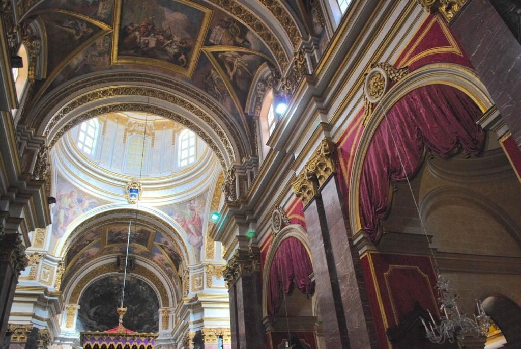 Inside St Pauls Cathedral Mdina