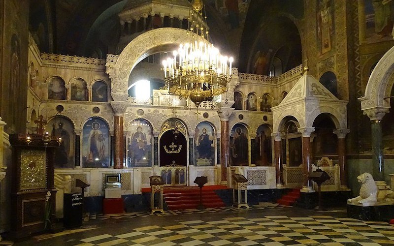Inside Alexander Nevski Cathedral