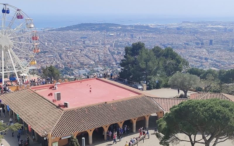 views of Barcelona from Tibidabo