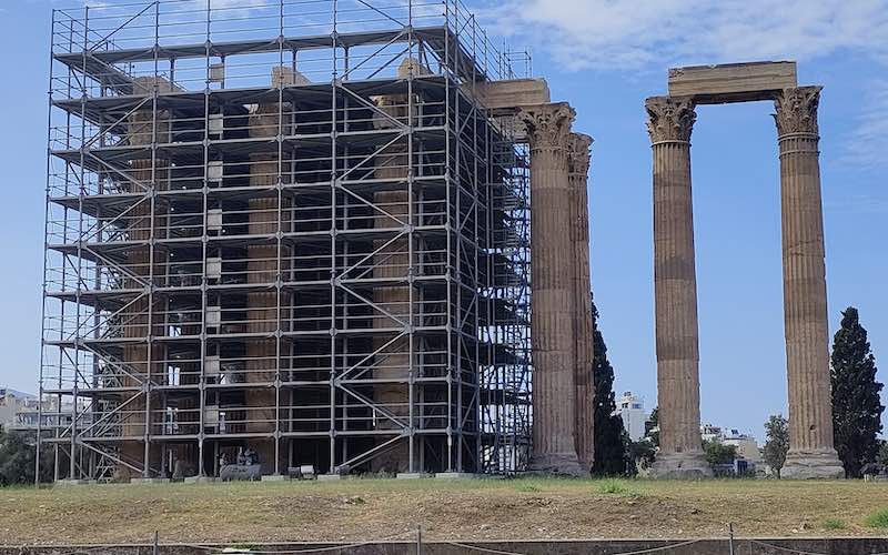 Temple of Zeus with Scaffolding