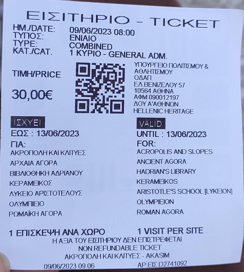 combined ticket acropolis Athens