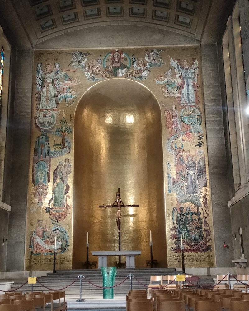 Mosaic inside Church Saint Christophe Carleroi