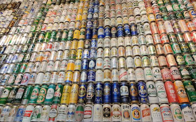 Wall of Beer Bruges Belgium