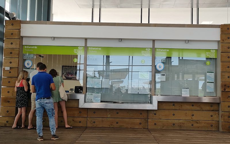 Buying train tickets at Lagos station