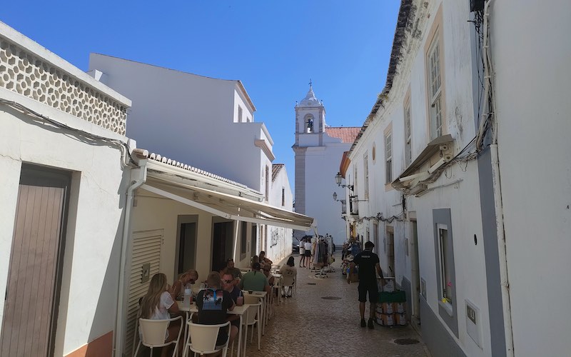 Touristy streets in Lagos Algarve