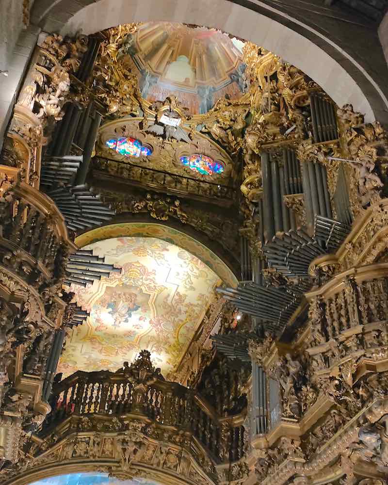 Inside Braga Cathedral Baroque organ