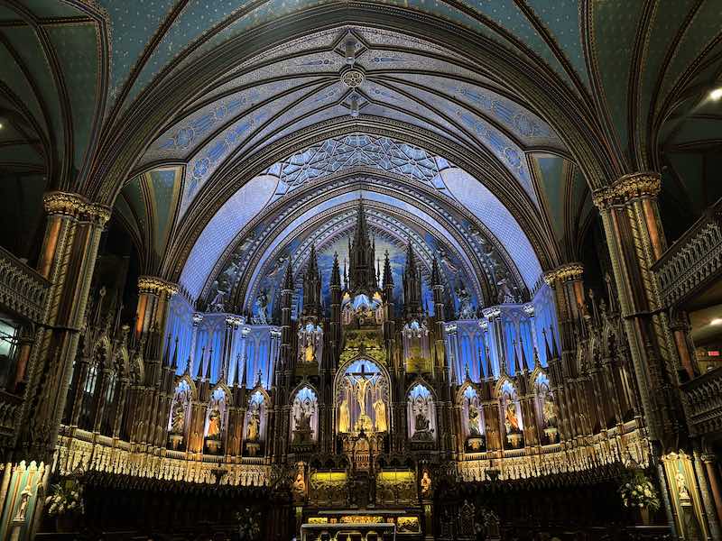 Inside Notre-Dame Basilica of Montreal