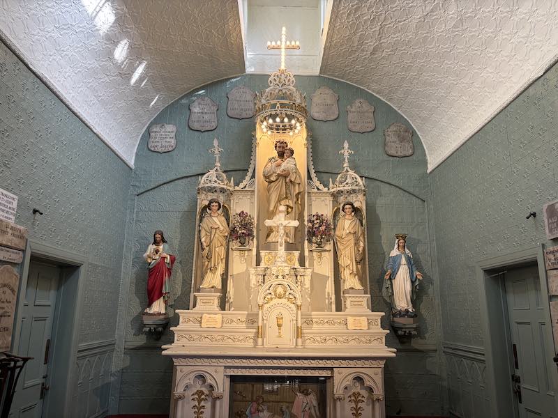 Inside the original chapel