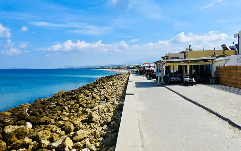 5 days in Crete Itinerary - Seafront Promenade in Kolymbari. Photo Credits: Kalispera